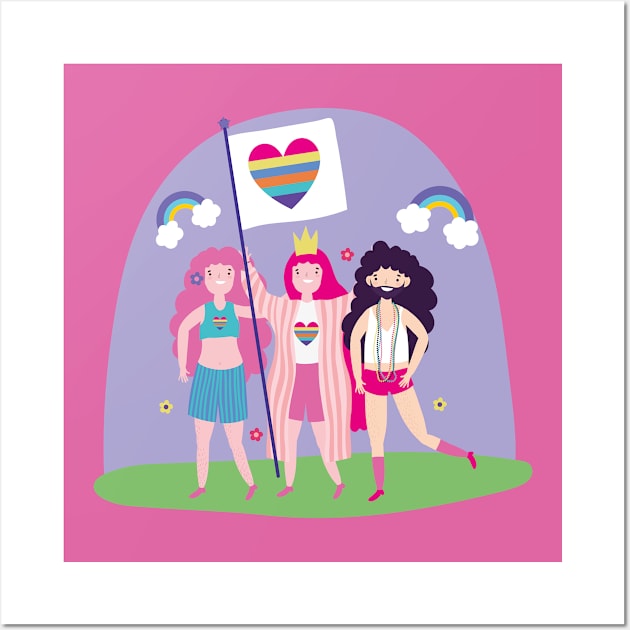 LGBT parade flag, pride symbol Wall Art by irvanelist